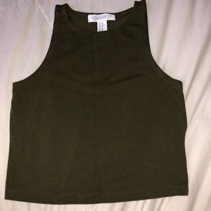 Olive green crop top